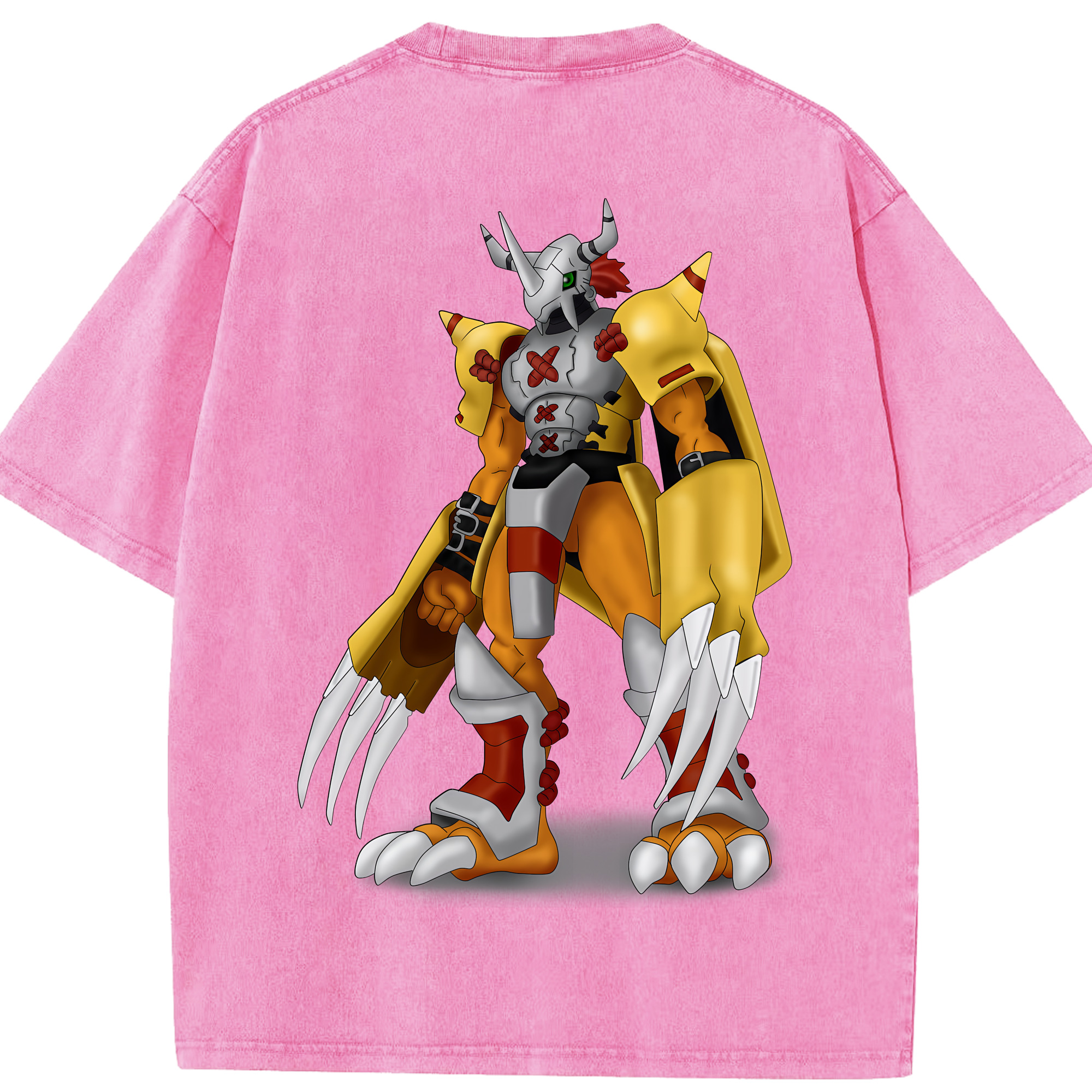 （画像用） Digimon デジタルモンスター/デジモン 綿100% ヴィンテージ風 半袖Tシャツ（背面プリント）